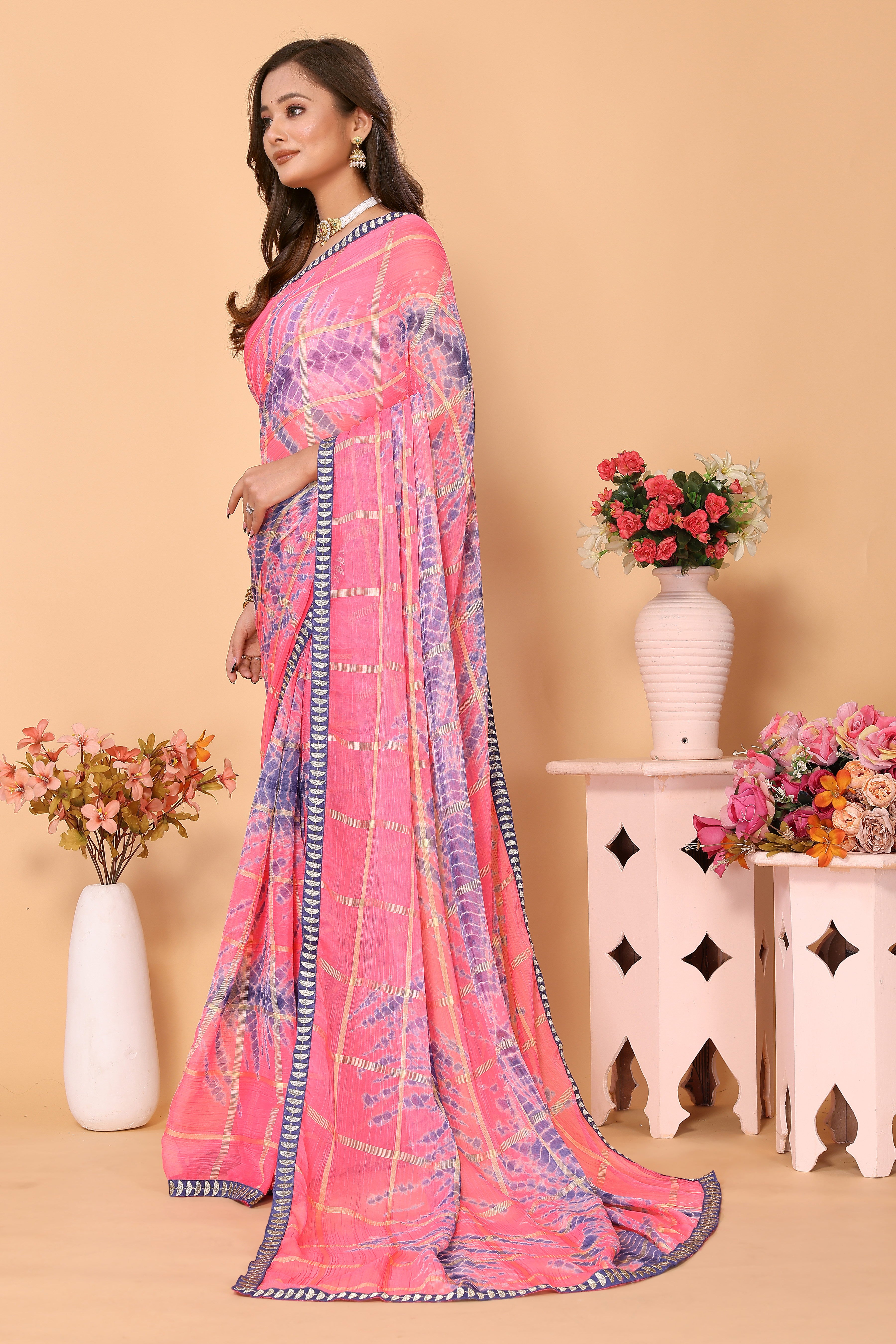 Laxmipati 7877 Poly Chiffon Multicolor Saree