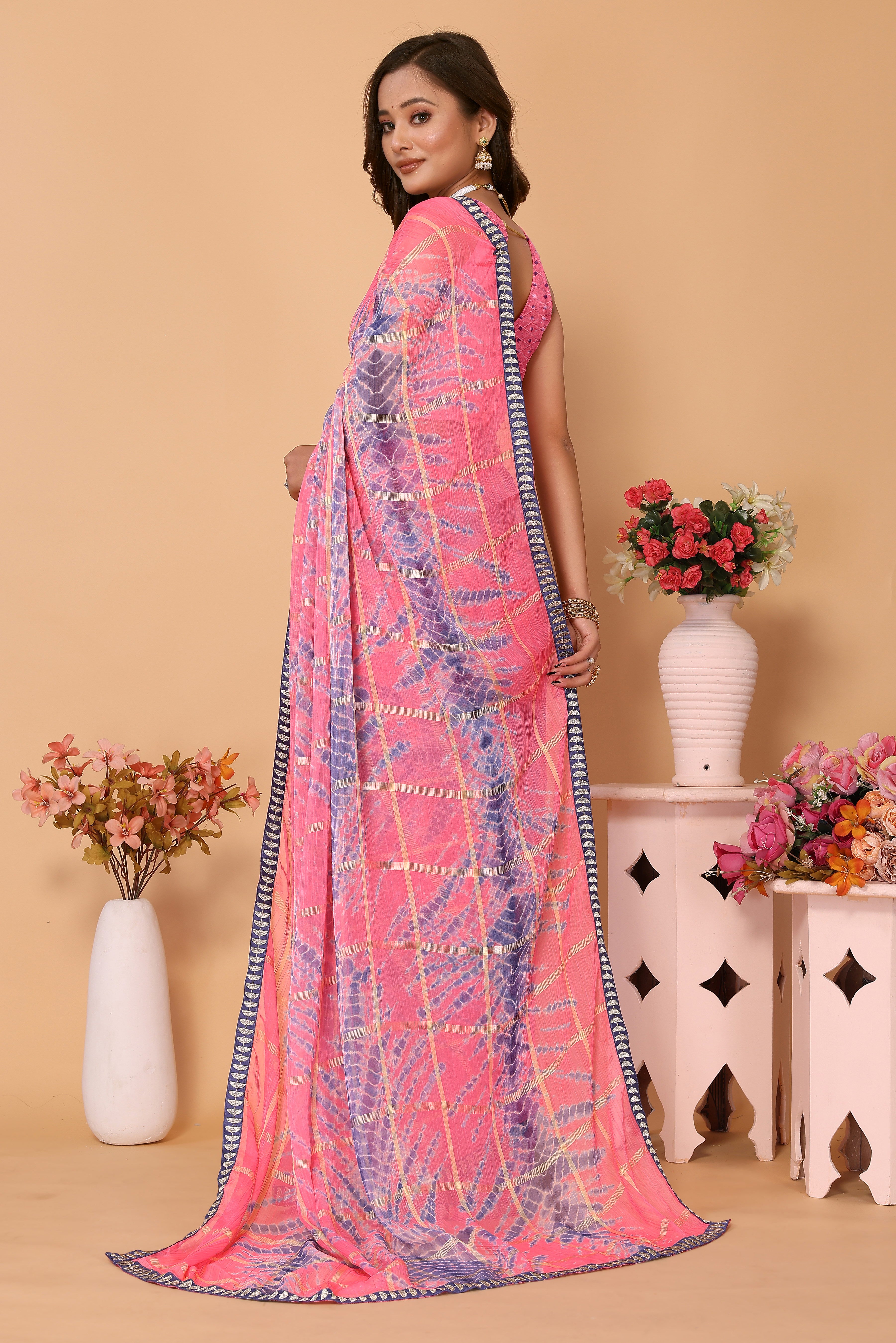 Laxmipati 7877 Poly Chiffon Multicolor Saree