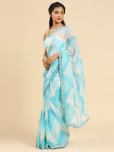 Laxmipati 7912 Chiffon Sky Blue Sarees