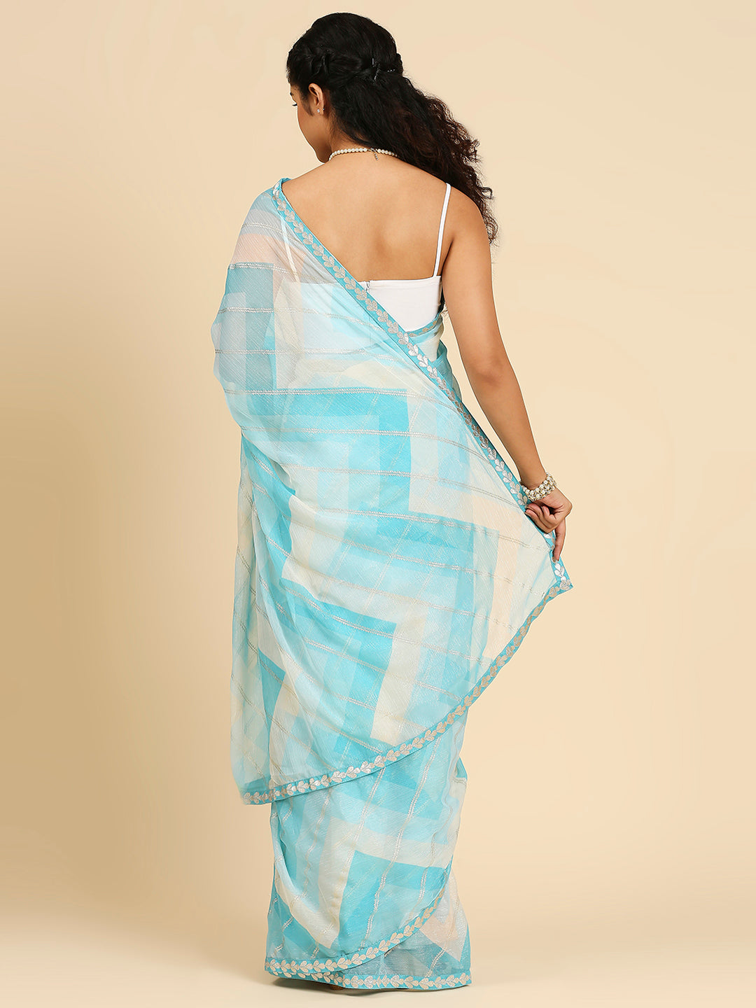 Laxmipati 7912 Chiffon Sky Blue Sarees