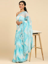 Laxmipati 7912 Chiffon Sky Blue Sarees