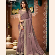 KIKOI 7970 Silk Chiffon Cadbury Saree