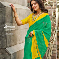 Laxmipati RAGMALA 7982 Chiffon Green Saree