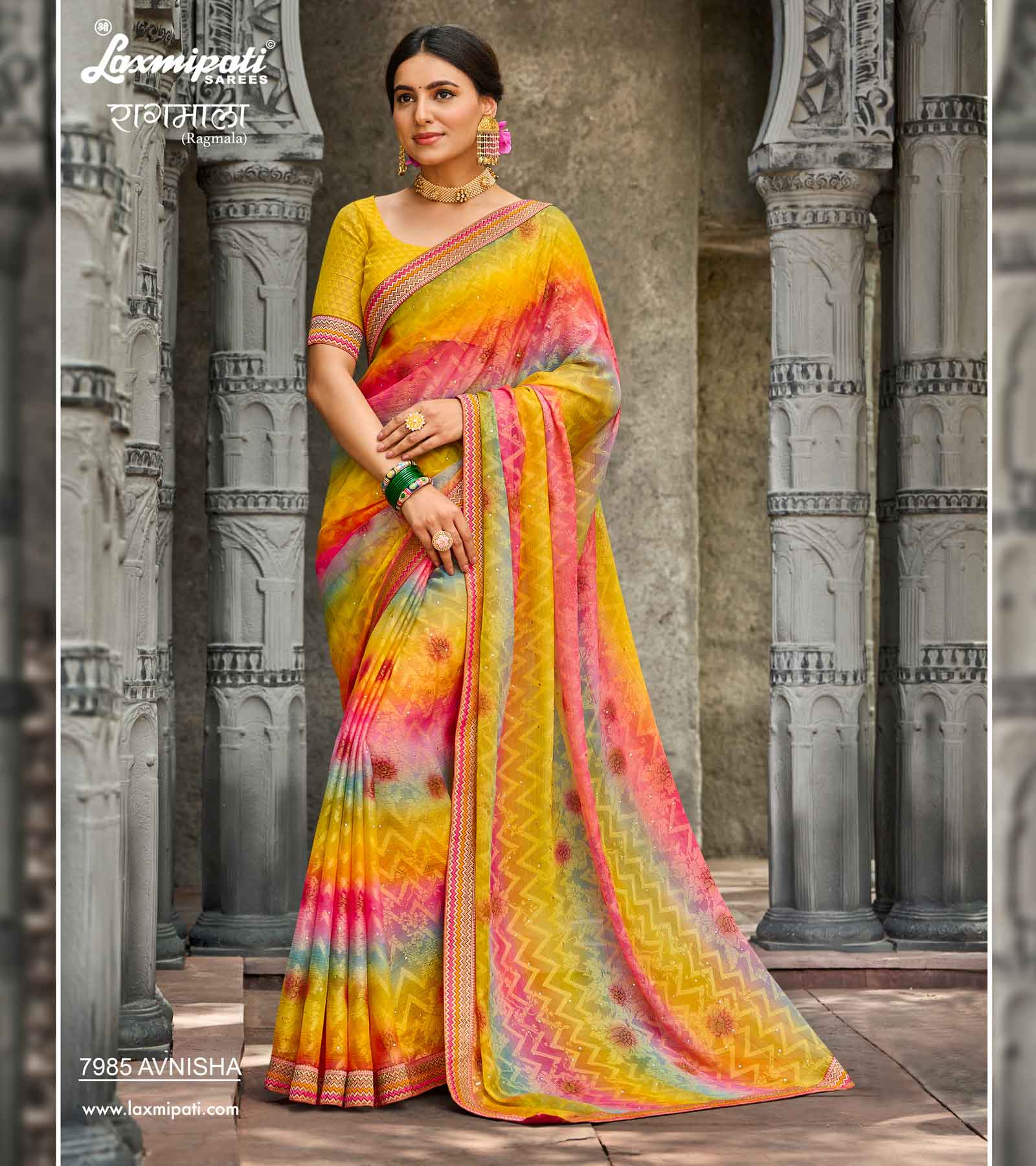 Laxmipati RAGMALA 7985 Brasso Multicolor Saree