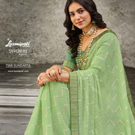 Laxmipati RAGMALA 7988 Chiffon Pista Green Saree