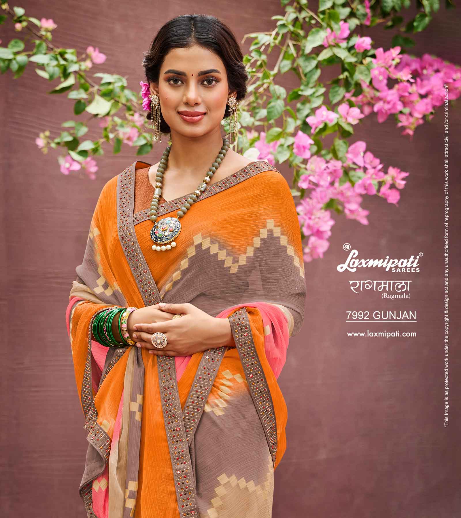 Laxmipati RAGMALA 7992 Sahi Chiffon Multicolor Saree