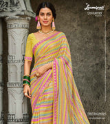 Laxmipati RAGMALA 7997 Georgette with Satin Patta Multicolor Saree