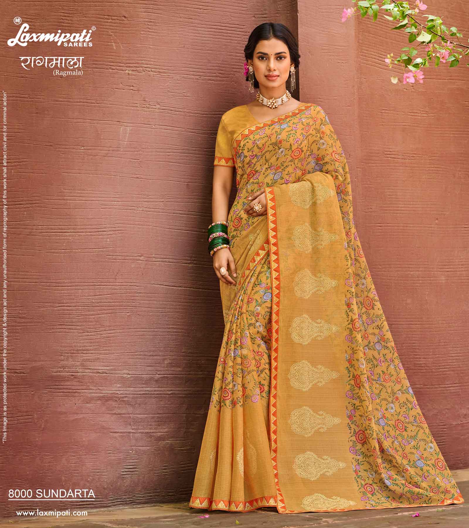 Laxmipati RAGMALA 8000 Chiffon Multicolor Saree