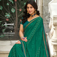 Laxmipati RAGMALA 8001 Georgette Dark Rama Saree