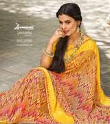 Laxmipati RAGMALA 8005 Georgette With Viscose Border  Multicolor Saree