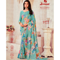 Laxmipati Gujariya 8014 Georgette Multicolor Saree