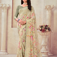 Laxmipati Gujariya 8016 Georgette Multicolor Saree