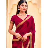 Laxmipati Cheeku  8040 C/C Georgette Maroon Sarees