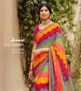 Laxmipati PITAMBARI 8071 Sparkle Chiffon Multicolor Saree