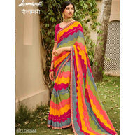Laxmipati PITAMBARI 8071 Sparkle Chiffon Multicolor Saree