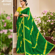 Laxmipati PITAMBARI 8072 Chiffon Green Saree