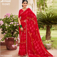 Laxmipati PITAMBARI 8084 Georgette Red Saree