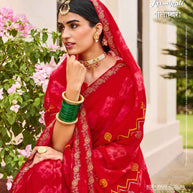 Laxmipati PITAMBARI 8084 Georgette Red Saree