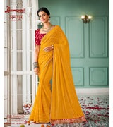 Laxmipati Amchoor 8121 Marble Silk Gold Saree