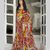 Laxmipati Amchoor 8126 Georgette lining Multicolor Saree
