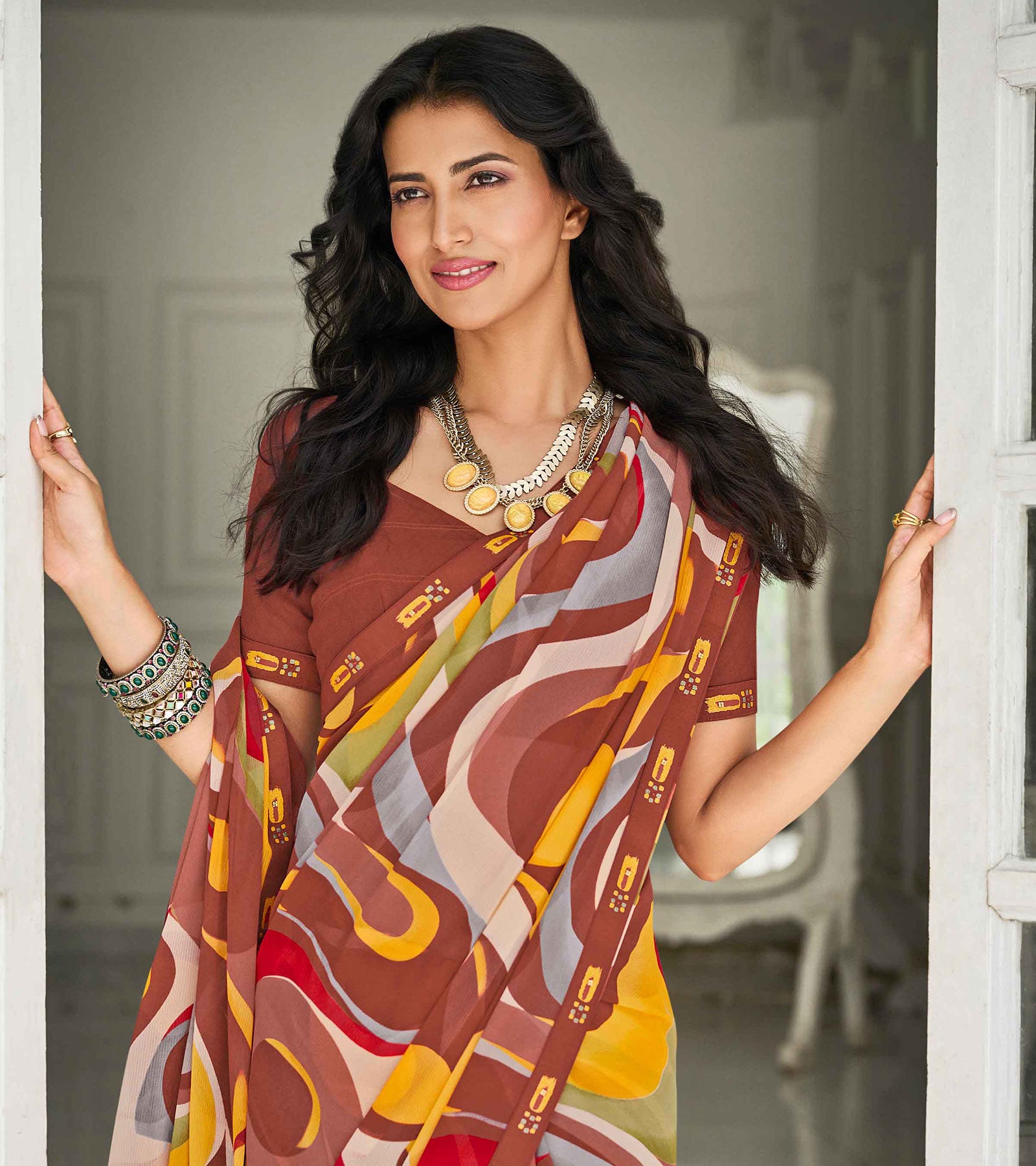 Laxmipati Amchoor 8126 Georgette lining Multicolor Saree