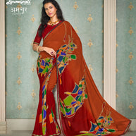 Laxmipati Amchoor 8135 Georgette Multicolor Saree