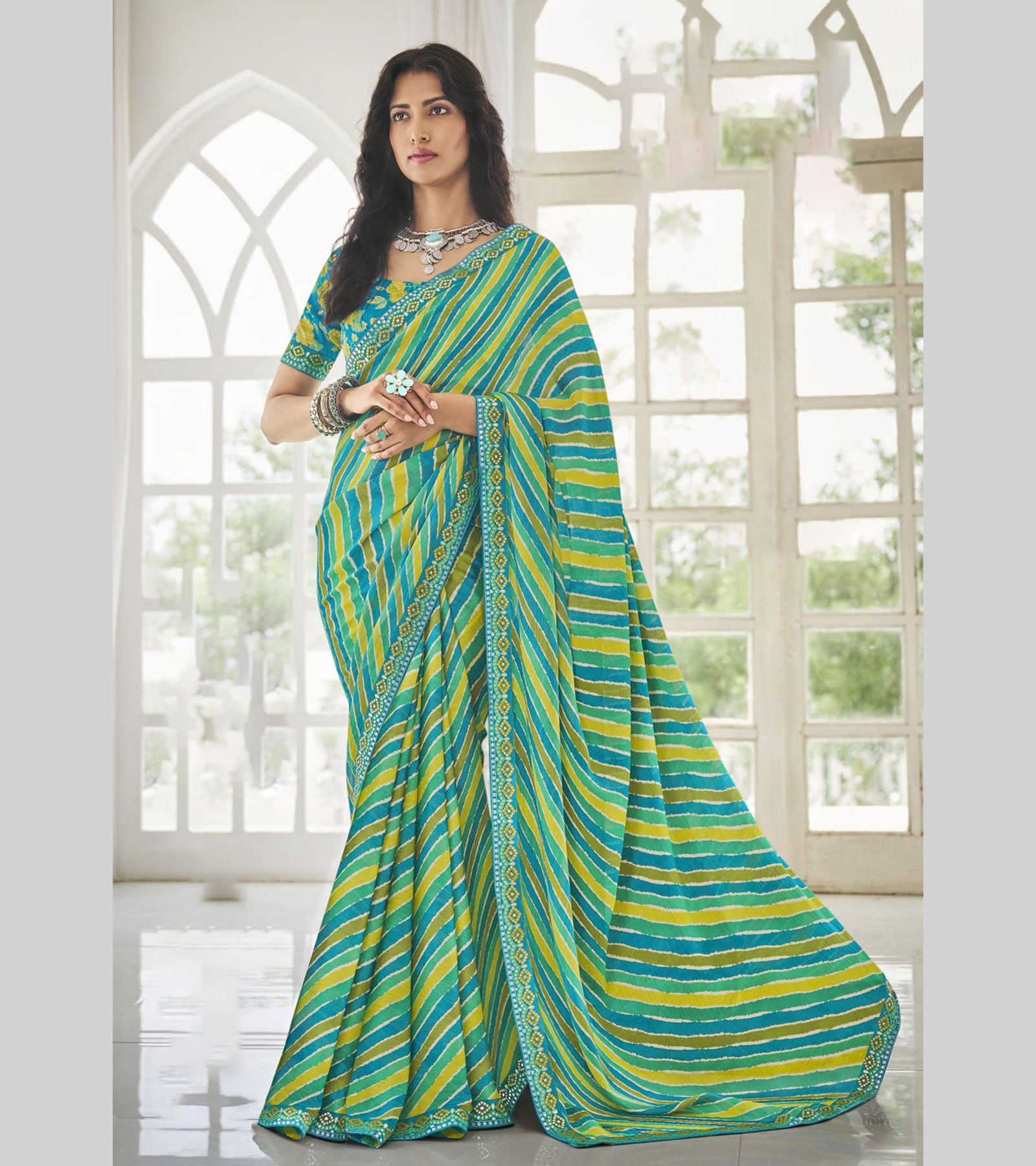 Laxmipati Chiffon Printed Saree