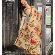 Laxmipati Amchoor 8137 Georgette Butti Chikoo Saree