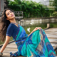 Laxmipati Amchoor 8149 Georgette Multicolor Saree