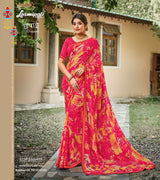 Laxmipati Chapaai 8218 Georgette Multicolor Saree