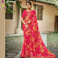 Laxmipati Chapaai 8218 Georgette Multicolor Saree