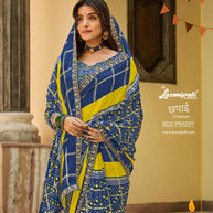 Laxmipati Chapaai 8222 Chiffon Checks Multicolor Saree