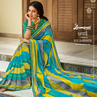 Laxmipati Chapaai 8231 Sparkle Chiffon Multicolor Saree