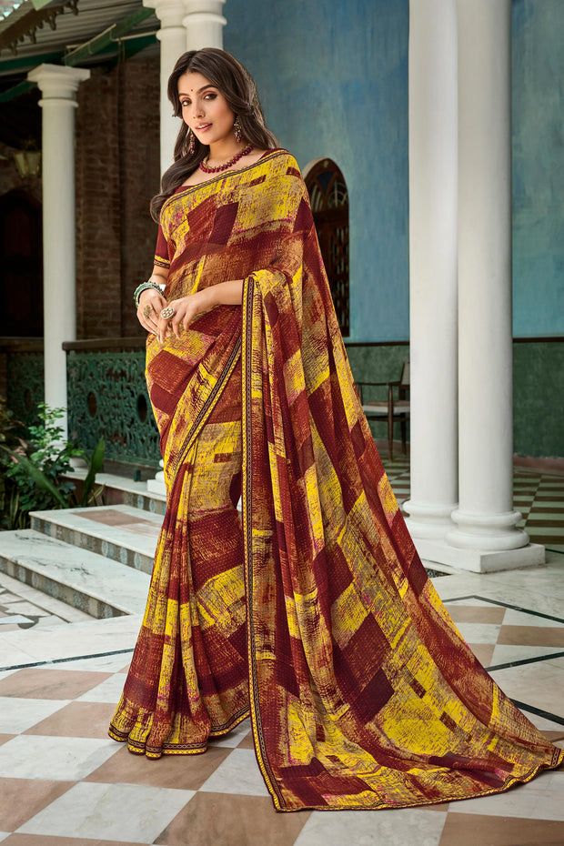 Laxmipati Chapaai 8240 Georgette Multicolor Saree