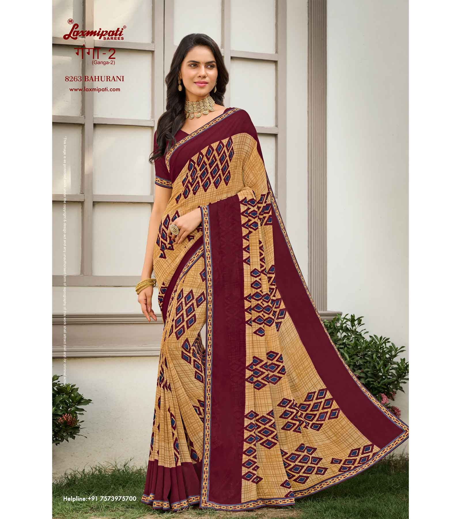 Laxmipati Ganga-2 8263 Georgette Multicolor Saree