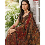 Laxmipati Ganga-2 8268 Georgette Multicolor Saree