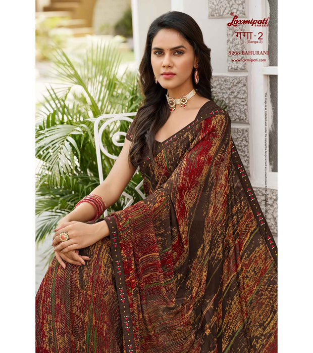 Laxmipati Ganga-2 8268 Georgette Multicolor Saree