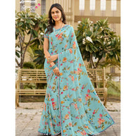 Laxmipati Lotus 8276 Georgette Multicolor Georgette Saree with Fancy Border