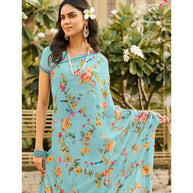 Laxmipati Lotus 8276 Georgette Multicolor Georgette Saree with Fancy Border