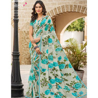 Laxmipati Lotus 8278 Georgette Multicolor Georgette Saree with Fancy Border