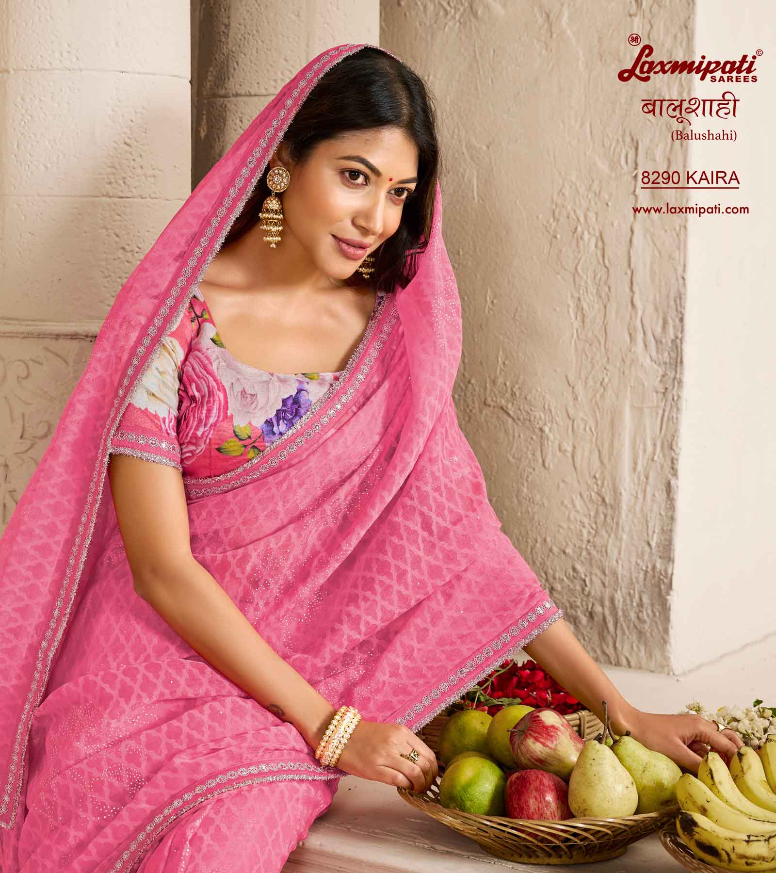 Laxmipati Balushahi 8290 Brasso Tomato Saree