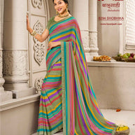 Laxmipati Balushahi 8294 Georgette Multicolor Saree