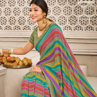 Laxmipati Balushahi 8294 Georgette Multicolor Saree