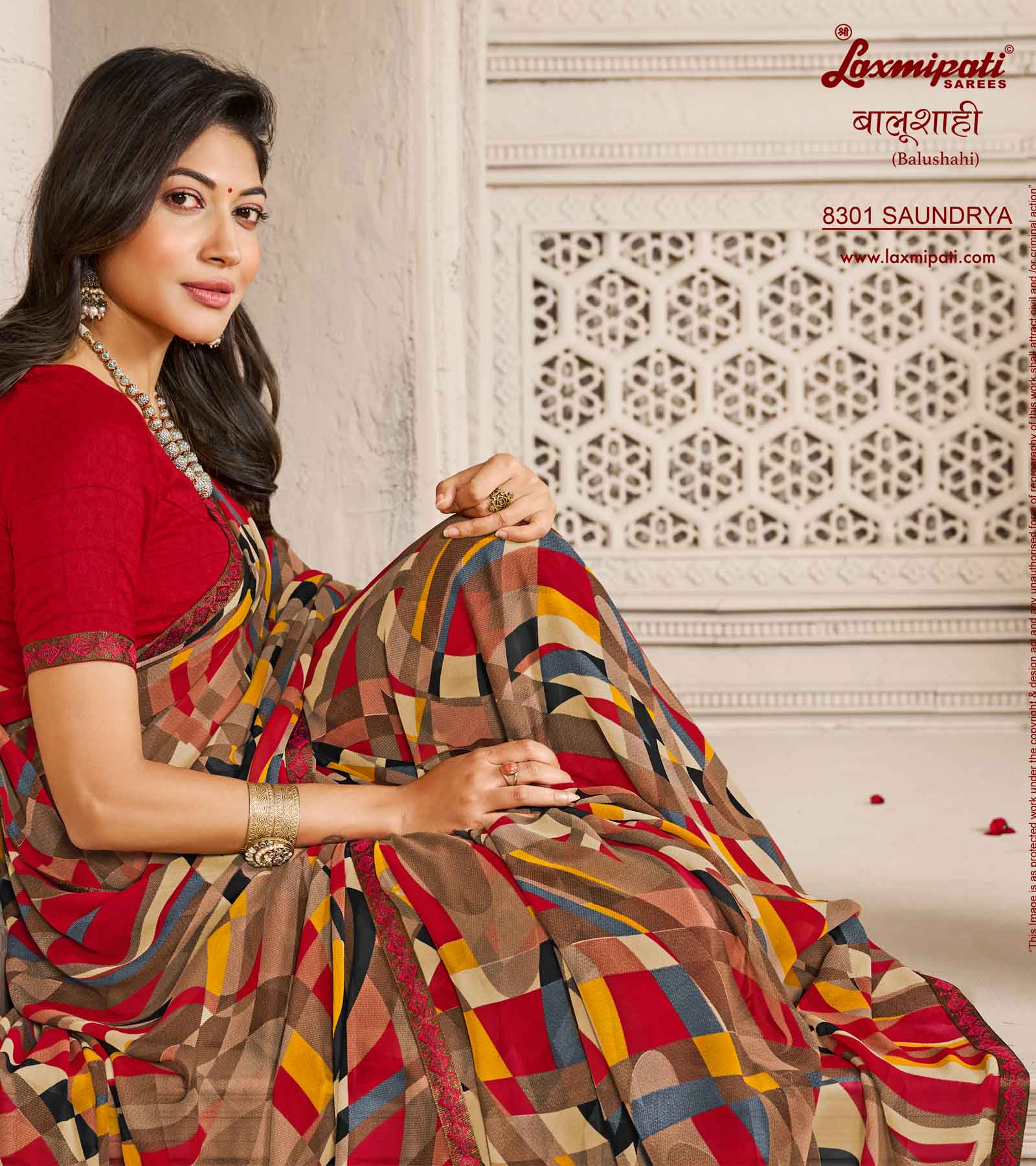 Laxmipati Balushahi 8301 Georgette Multicolor Saree