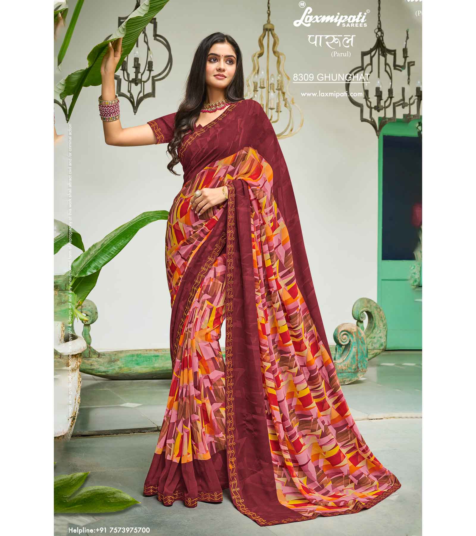 Shop Party Wear Banarasi Silk Multicolor Pink Bridal Zari Saree Online –  Sunasa