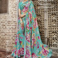 Laxmipati Janki 8338 Georgette Multicolor Saree