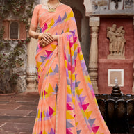 Laxmipati Janki 8344 Georgette Satin Multicolor Saree