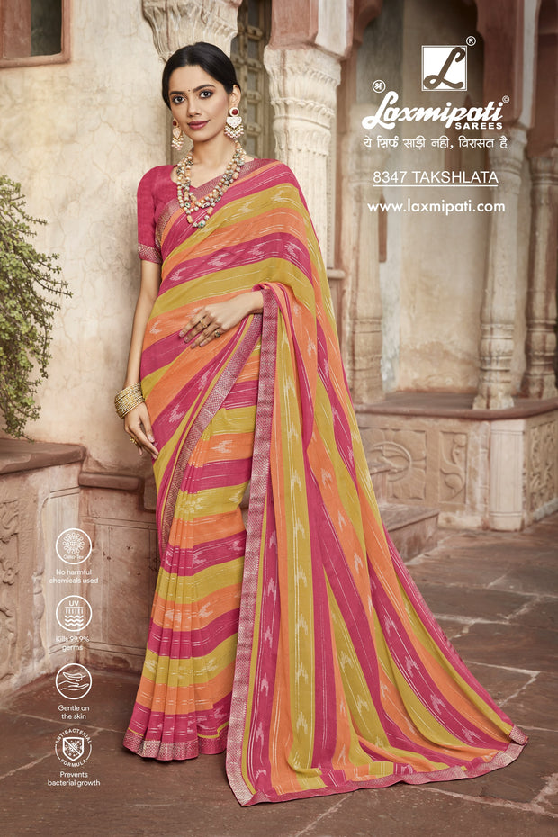 Laxmipati Janki 8347 Georgette Multicolor Saree
