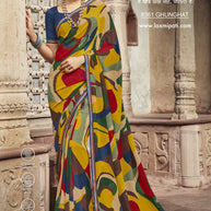 Laxmipati Janki 8361 Georgette Multicolor Saree