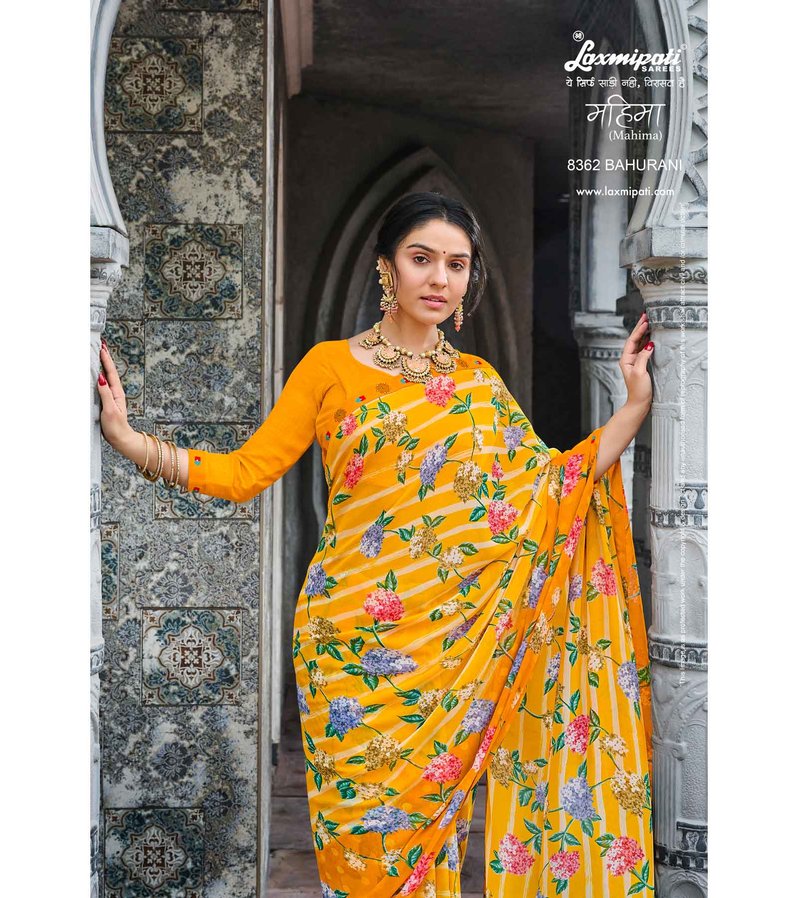 Laxmipati Mahima 8362 Georgette Multicolor Saree